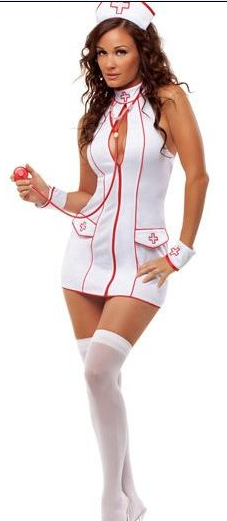 Sexy Naughty Nurse Ladies Fancy Dress Costume Cossplay Nurses Uniform